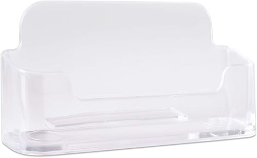 Miniatura 5 de Beauticom Soporte organizador de tarjetas de visita de estilo redondo para oficinas, recepcionistas, salones y negocios (transparente, 6 piezas)