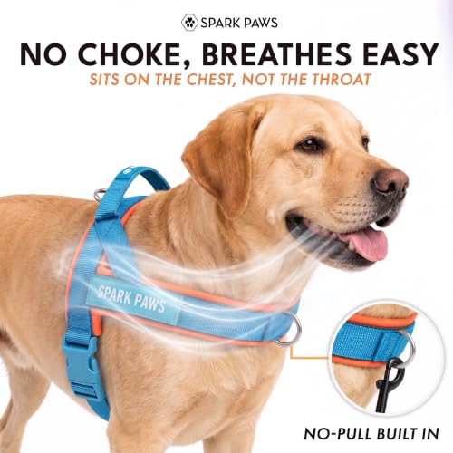 Image of Spark Paws No Pull Front Clip Dog Harness - Easy On, Padded and Lightweight