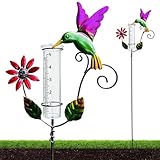 Pluviomètre Extérieur: 119cm Pluviometre Avec échelle Claire, Pluie Tube De Mesure Avec Pi...