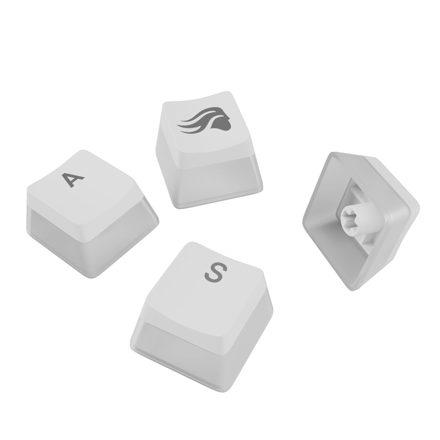 Glorious Gaming - GPBT Aura RGB : Pudding-Style-, Double-Shot PBT, lichtdurchlässig, für mechanische 100%-, 75%-, 65%- und 60%-Spezialtastaturen, Weiß, Deutsche QWERTZ-Belegung