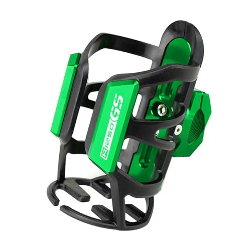 Porte-gobelet moto vert pour R1250GS 2013-2026 | Support bouteille d'eau