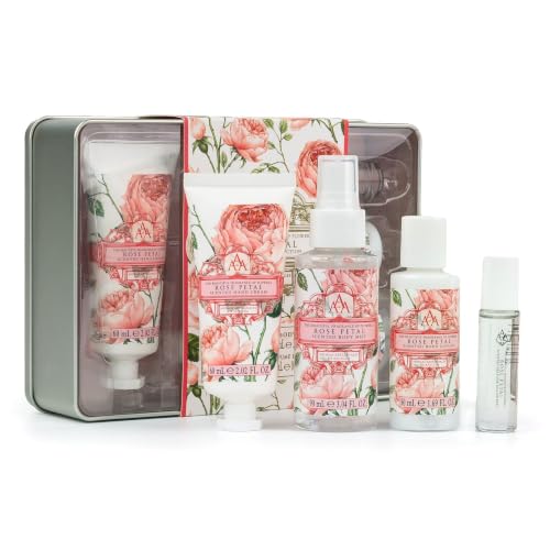 Image of AAA Body Care Tin Gift Set with Fragrance and Moisturiser, Rose Scent