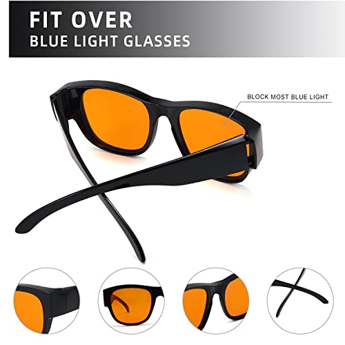 Image of Eyekepper Mens Fit Over Blue Light Blocking Glasses Computer Gaming Eyeglasses for Women