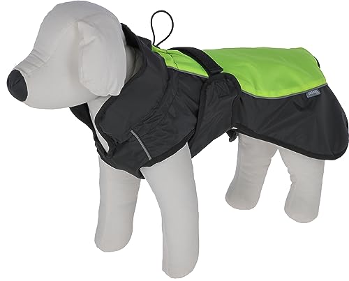 Malmö Reflective Dog Coat 70 cm, Black|Neon Yellow - Image 3