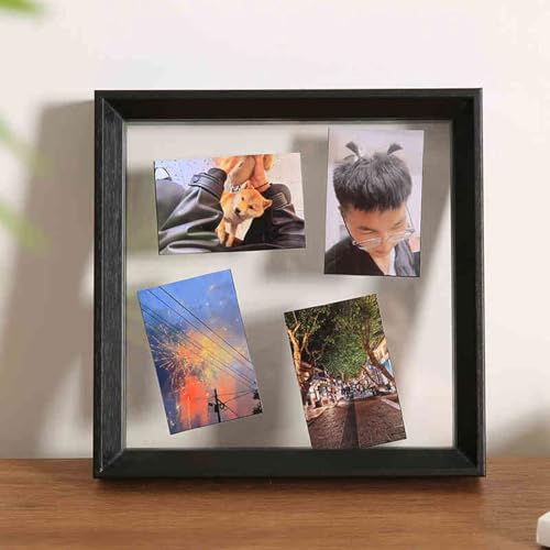 Cornici per ritratti, cornici per foto Cornice portafoto trasparente galleggiante da 6 a 16 pollici, formato A3-A4 e quadrato, multicolore, in MDF acrilico, design estraibile for foto, opere d'arte e