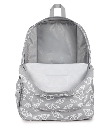 Image of JanSport Cross Town Backpack - Simple Bag for Everyone with 1 Main Compartment, Front Utility Pocket - Premium Class Accessories - Flutter By Grey