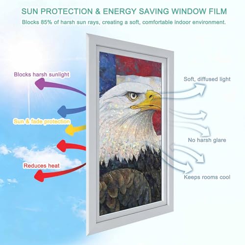 Vinilo decorativo para ventana con diseño arcoíris 19.6x39.3 in miniatura 4