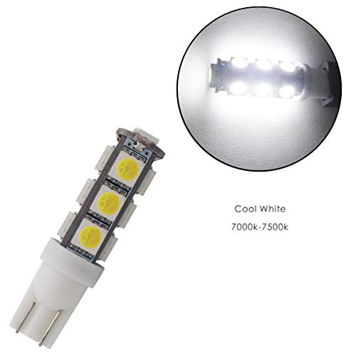 GRV T10 C921 192 194 W5W 13-5050SMD Super Bright Wedge LED Bulbs for DC 12V RV Interior Ceiling Dome Camper Motorhome Boat Lighting Bulb,Cool White Pack of 10