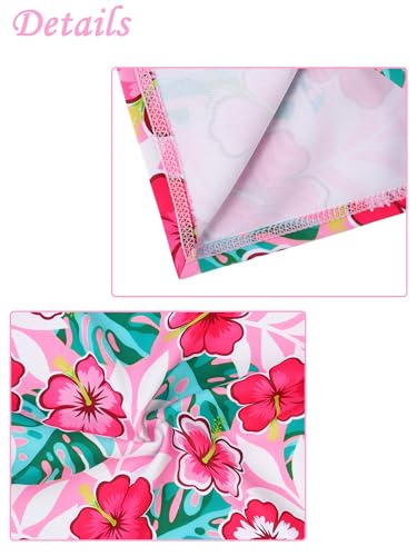 Image of Girls Two Piece Swimsuit Floral UPF 50+ Rash Guard Set Kids Beach Swimwear