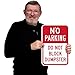 SmartSign 18 x 12 inch “No Parking - Do Not Block Dumpster” Metal Sign, 63 mil Laminated Rustproof Aluminum, Red and White