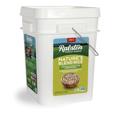 Ralston Family Farms Artisanal Nature's Blend Rice, 25 lb Bucket, American Grown, Non-GMO, Naturally Gluten Free Cover