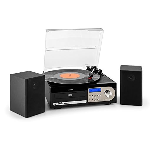 #05 GIRADISCHI PIU' VENDUTO SU AMAZON - Majestic TT 38N CD TP USB SD - Giradischi 33/45/78 giri, lettore CD/MP3, radio, cassetta, Ingresso USB/SD recorder, Nero