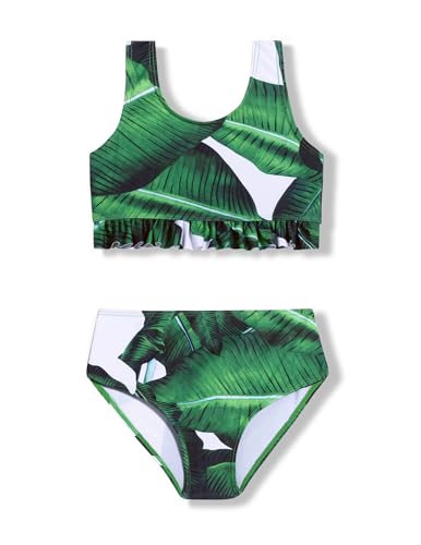 Image of Arshiner Girls Bikini Beach Swimwear 2 Piece Swimsuits Floral Printing Bathing Suits