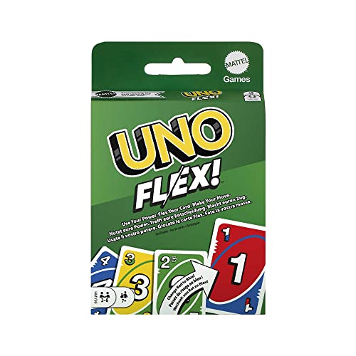 Mattel Games Juego de Cartas UNO Flex Juego de Mesa Familiar, 2