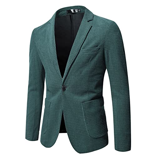 Veste de costume verte pour homme en agneau pour un look chic