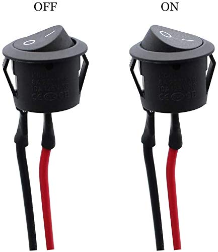 RUNCCI-YUN Interrupteur à Bascule Rond, AC 250V/6A, 125V/10A