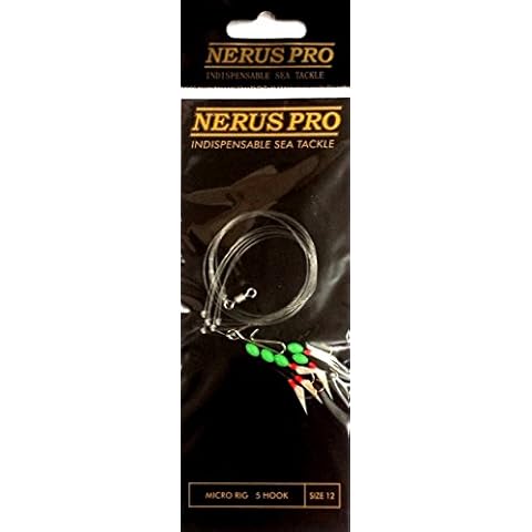 5 Hook Micro Rig With Attractor Bead. Great Bait Fish Rig Cover