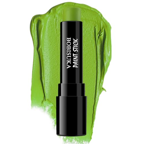 BOBISUKA Green Face Paint Stick Full Coverage Face Painting for Adults Children Sweatproof Waterproof Green Body Paint for St. Patricks Day Halloween Cosplay SFX