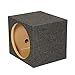 QPower 12 Inch Heavy-Duty Single Sealed Carpet Covered Durable Car Audio Vehicle Subwoofer Enclosure Woofer Box, Charcoal Gray