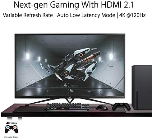 ASUS ROG Strix XG43UQ HDMI 2.1 Gaming Monitor â 43-inch 4K UHD, 144 Hz, 1ms MPRT, HDMI 2.1, AMD FreeSync Premium Pro, Display Stream Compression (DSC), ELMB Sync, DisplayHDR 1000, DCI-P3 90%