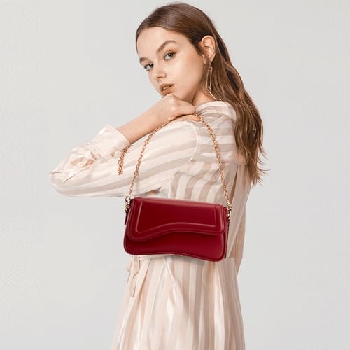 Shoulder Bag for Women Purse Leather Hobo Handbags Clutch Saddle Bags Trendy Underarm Bag with 2 Removable Strap3