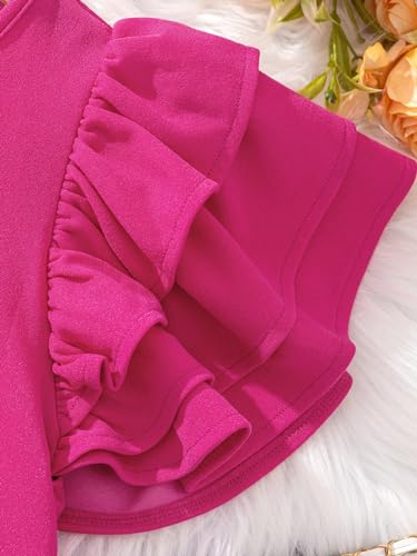 SweatyRocks Girl's Ruffle Cap Sleeve Bodycon Mini Dress Slim Pencil Short Dresses4