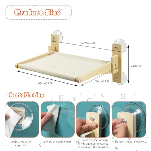 Hamaca plegable con ventana para gatos y cama colgante reversible resistente 5