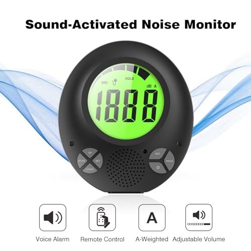 digital decibel meter with diy voice warning function wall hanging sound level meter 35db to 135db with alarm quiet please sound level meter for schools hospitals temples libraries theaters