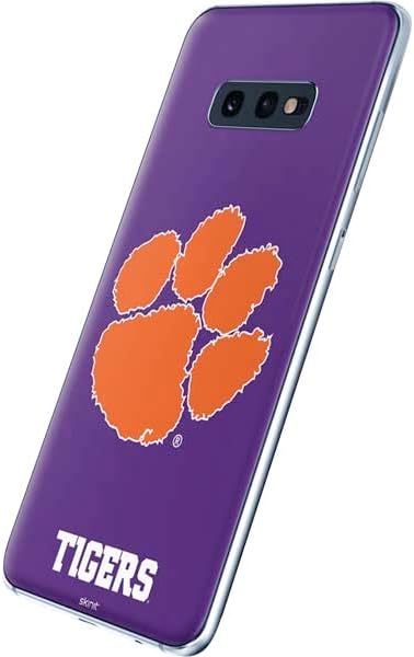 Skinit Decal Phone Skin Compatible with Galaxy S10e - Officially Licensed Clemson University Tiger Print Purple Design