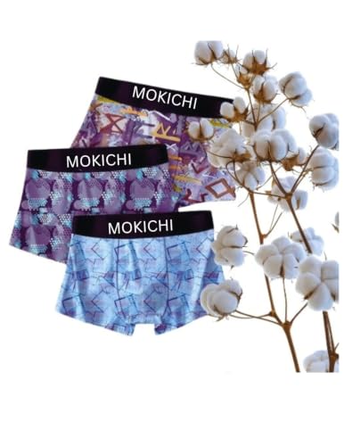 Image of Men's Printed Boxer Briefs Pack of 3 | Soft Stretch Trunks Underwear for Men | Breathable, Comfortable,