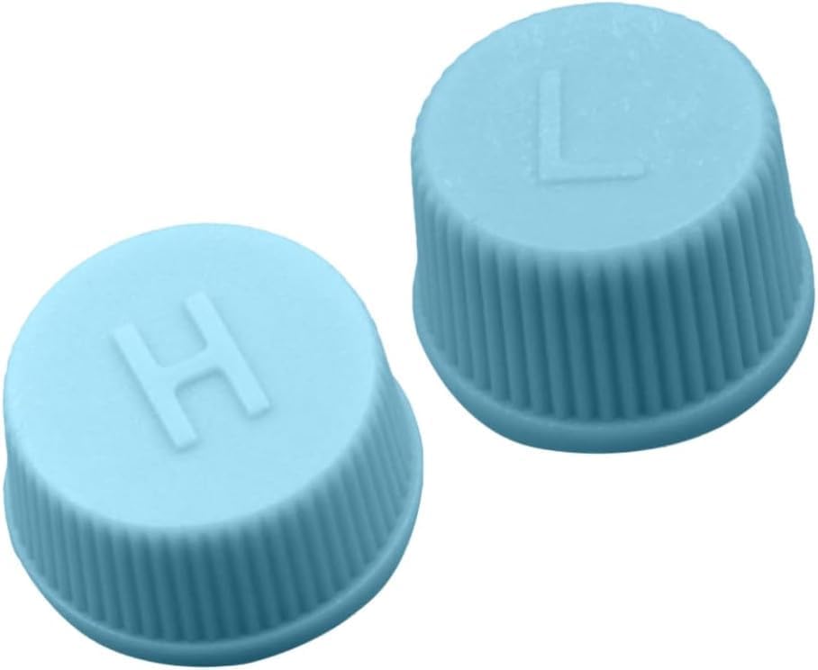 2 Pcs Blue Replacement Valve Caps for Car Air Conditioning