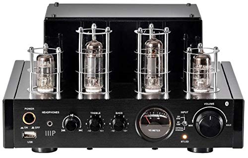 Monoprice Stereo Hybrid Tube Amplifier 2019 Edition, 25 Watt With Bluetooth, Wired Rca, Optical, Coaxial, And Usb Connections, And Subwoofer Out #TOP1