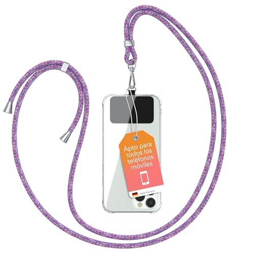 EAZY CASE Cadena universal para teléfono móvil, adecuada para todos los smartphones, cadena para colgar, funda con cordón, correa para teléfono móvil combinable con cualquier funda, unicornio