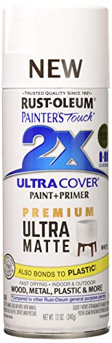 Rust-Oleum 331181 Painters Touch 2X Spray Paint, Matte White