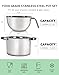 Large Double Boiler Pot Set,3500ML/3.1QT Mixing Bowl for Chocolate Melting, 5000ML/ 4.5QT 304 Stainless Steel Pot With Silicone Spatula for Melting Chocolate, Candy, Candle, Soap, Wax