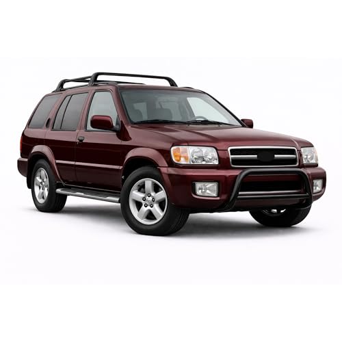 Image of Black Horse A Bar No Skid Plate Black Compatible with 1999-2004 Nissan Pathfinder|1999-2003 Infiniti QX4-CBB-NIB4201