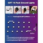 APPECK Smart Outdoor Ground Lights 15 Pack, 32FT RGBW Color Changing Pathway Lights Wired, IP65 Waterproof Landscape Lighting, for Path Yard Lawn Patio Holiday Party Decor, with App & Alexa Control - Image 4
