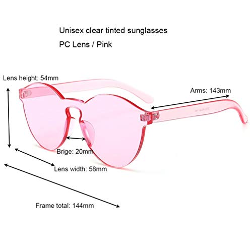 Armear Women Retro Rimless Round Sunglasses Tinted One Piece Lens Eyeglasses4