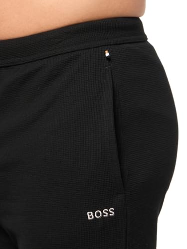 Image of BOSS Men's Waffle Contrast Logo Lounge Shorts