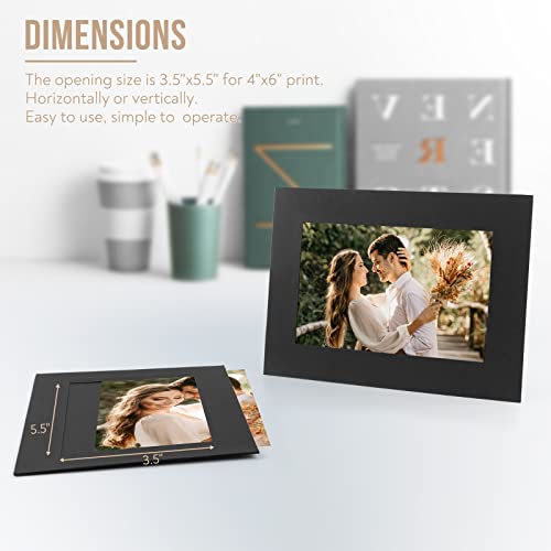 Golden State Art, Pack Of 25, 4X6 Paper Picture Frames With Easel, Paper Photo Frame Cards, Diy Cardboard Photo Frame (Black) #TOP3