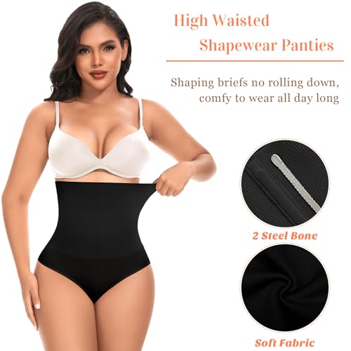 Image of Werena Tummy Control Shapewear for Women High Waisted Body Shaper Panties Slimming Girdle Shaping Briefs