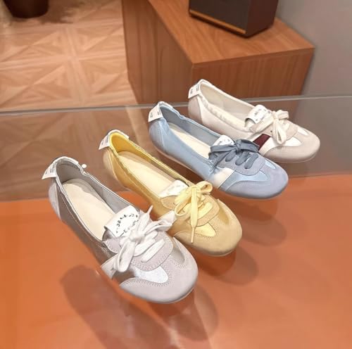 Sneakerina Ballet Sneakers for Women Tennis Shoes Flat Sandals Cute Y2K Lolita Kawaii Elegant Dressy Fashion Trendy Good Looking Gifts for Daughter Back to School Sports Spring Summer Fall Outdoors2