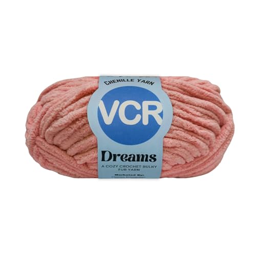 Image of VCR Peachy Pink, 100 Grams Hank, 60 Meters Length, Premium Polyester Ball for Crochet and Knitting, Pack of 1 Yarn, Soft and Bulky Fur Suitable for DIY