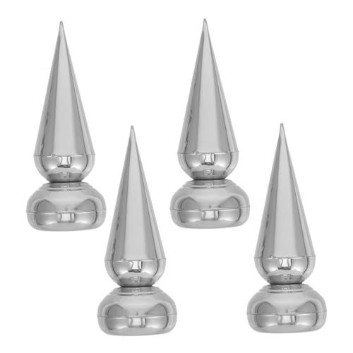 DOITOOL 4 pezzi Punte Terminali in Acciaio Inossidabile per Recinzioni Tubo Quadrato Decorazione Conica Elegante per Giardino Patio Cancelli e Balconi Accessori Resistenti e Facili da