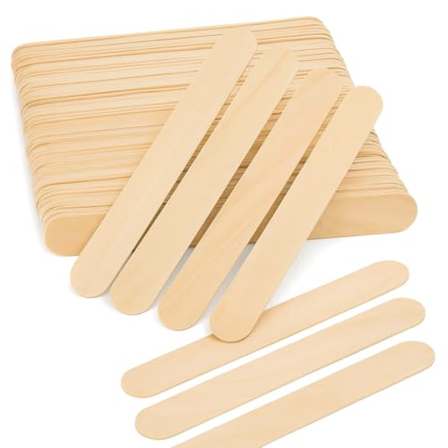 TNBL Large Disposable Wooden Waxing Spatulas Wax Applicator Sticks for Body Hair Removal Pack of 50