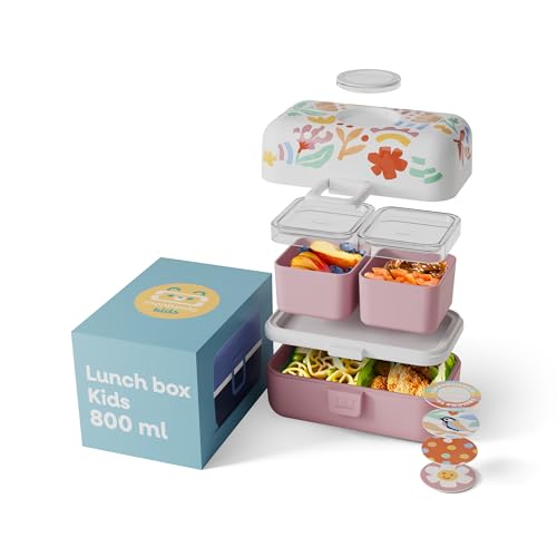MONBENTO - Lunch Box Enfant Tresor graphic Papercut - La Boite Repas 3 Compartiments pour Enfant - Idéal pour Repas et Goûter Ecole/Pique-nique - Sans BPA -...