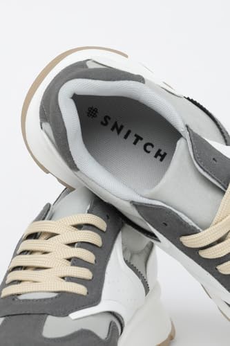 Image of SNITCH Men Casual Shoes | Synthetic Suede Upper & EVA Insole | Solid Pattern with Perforated Detailing | Lace-Up Closure for Customizable Fit | Lightweight Design for Walking & Semi-Formal Occasions