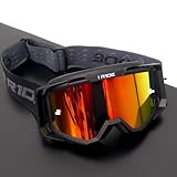 Fox Powersports I R1DE - AirTime Motocross Mx Goggles (Orange Mirror Lenses plus Clear Lenses)