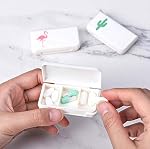 LINXI 4 Pack organisateur de petite pilule, compartiments individuels tient la vitamine, la médecine, portable, petit contenant de pilule pour la purse ou la poche