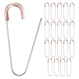 M METERXITY 20 Pcs Spilla Di Sicurezza Grande, 3.15 In(80mm) Spilla Da Balia Pesante In Lega Di Zinco Per Cucire Vestiti/Costumi/Gonne Indumenti/Forniture Per Artigianato [Rosa Oro]